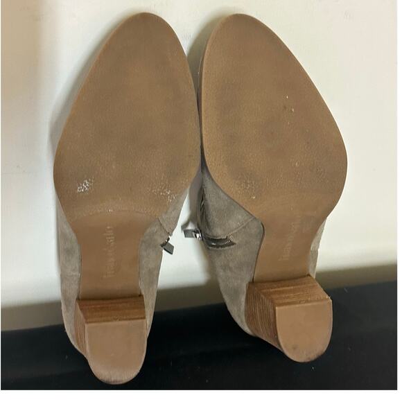 Franco Sarto Dean Women's Booties Boots Nimbus Leather Suede Grey Sz 7 - Picture 9 of 9